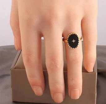  Ring Zwart - goud
