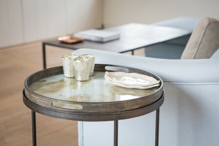 Ethnicraft Bijzettafel rond large 