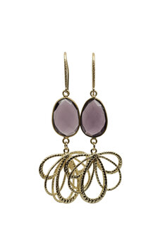 Oorbellen Purple Flower