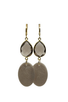 Oorbellen Brown Grey