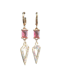 Oorbellen Red Stone