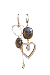 Oorbellen Brown Heart