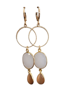 Oorbellen Long white