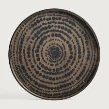 Ethnicraft Black Beads Dienblad, 20449. &Oslash; 91cm