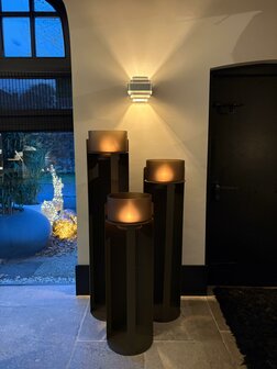 Zuil met Windlicht brons M