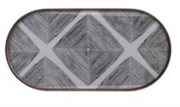 b. ETnicraft Linear Squares Oblong Dienblad Ovaal 20916 | Tray b. ETnicraft Linear Squares Oblong Dienblad Ovaal 20916 | Tray