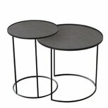 a. Ethnicraft ronde bijzettafel set van 2, High. 20721 a. Ethnicraft ronde bijzettafel set van 2, High. 20721