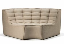 Hoekelement Oliver Beige rond