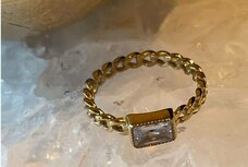 Ring Ketting | Helder Kristal | Maat 18