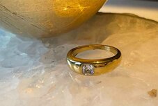 Ring Strass Vierkant | Maat 18