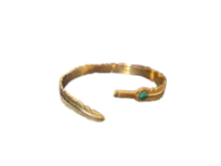 Armband Gold Green Stone