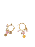 Oorbellen met roze steentjes
