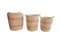 Manden bruin-rood set van 3